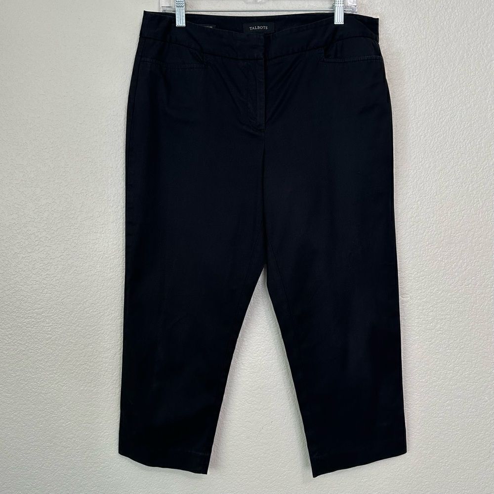 Talbots Signature Black Stretch Cropped Pants